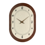 Elegant Wall Clock Creative Design Non Ticking for Bedroom Dining Room Hotel Oval