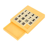 15 Klotski Puzzle Math Educational Toys Sliding Number Puzzle for Boys Girls Yellow