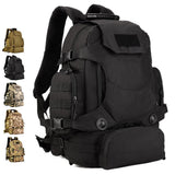 Maxbell 3-Way Tactical Rucksack Backpack Hiking Trekking Camping Bag 40L Black - Aladdin Shoppers
