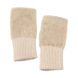 Maxbell Fingerless Typing Gloves Women Half Finger Gloves for Working Driving Sports Beige