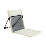 Maxbell Camping Floor Chair Stadium Chair Foldable Cushion for Traveling Yard Picnic White
