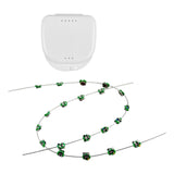 Maxbell 2x Temporary Tooth Decoration Brace Accessory Brace Chain Ligature Ties Green