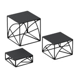 Maxbell 3x Cupcake Stand Perfume Necklaces Desk Dessert Storage Dolls Display Risers Black