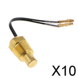 Maxbell 10x12V-24V Car Truck Digital Water Temp Temperature Sensor Head Plug 17mm