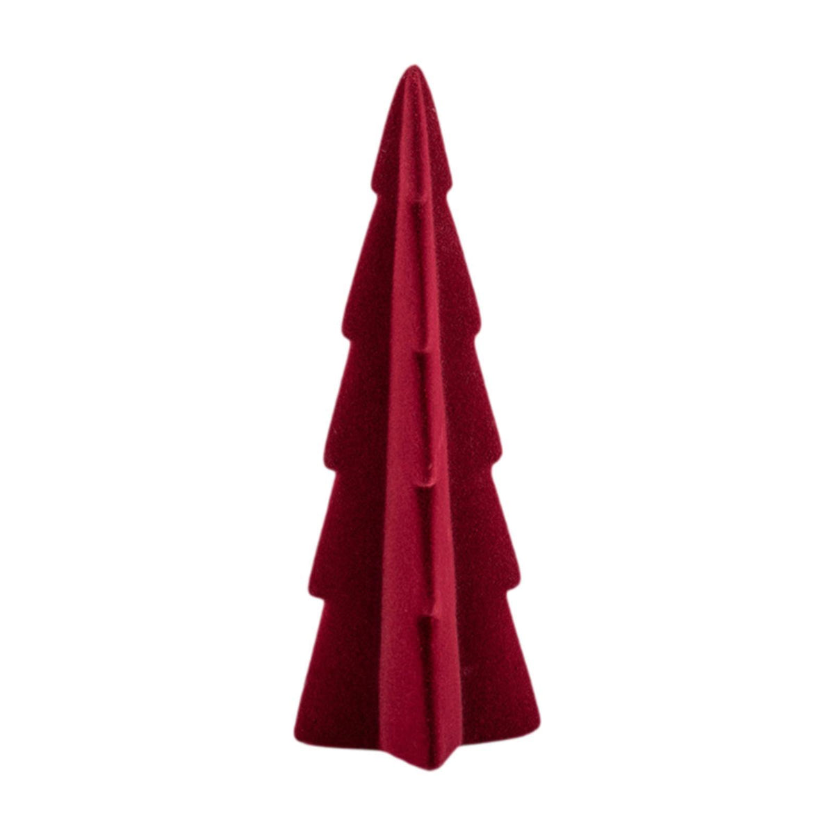 Maxbell Flocked Xmas Tree Bedroom Festival Window Tabletop Artificial Christmas Tree Red
