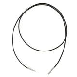 Maxbell 2 Pieces 1mm Black Wax Cord Stainless Steel Push Bayonet Clasp Necklace DIY