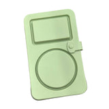 Maxbell Silicone Snack Container 2 Compartment Sauce Container for Salad Home Picnic Green