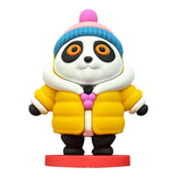 Maxbell Mini Desk Statue Doll Sculpture Tabletop Centerpiece Home Miniature Figurine Yellow Coat