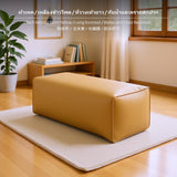 Maxbell Multifunctional Footstool Ottoman, Ergonomic Shoe Changing Stool & Sofa Footrest, Removable Cover, Anti-Slip Base, Comfortable Fabric, for Living Room, Bedroom, Office, Under Desk Corn Yellow