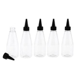 Maxbell Maxbell 5Pcs 200ml Refillable Empty Essential Oil Lotion Bottle Glue Vials Black Lid