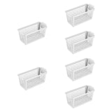 Maxbell 6Pcs Desktop Storage Basket Bins Decor Vanity Trays for Shelves Dresser Home White