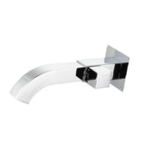 Maxbell Sink Tap Modern Square Wall Mounted Basin Tap for Commercial Bathtub Kitchen plating Side opening