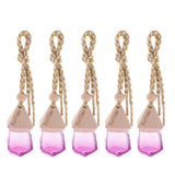 Maxbell Maxbell 5Pcs 6ML Car Hanging Perfume Bottle Essential Oil Pendant Decor Purple