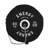 Maxbell Barbell Plate Shaped Fitness Bag Sports Gym Backpack for Fitness Gym Camping Black