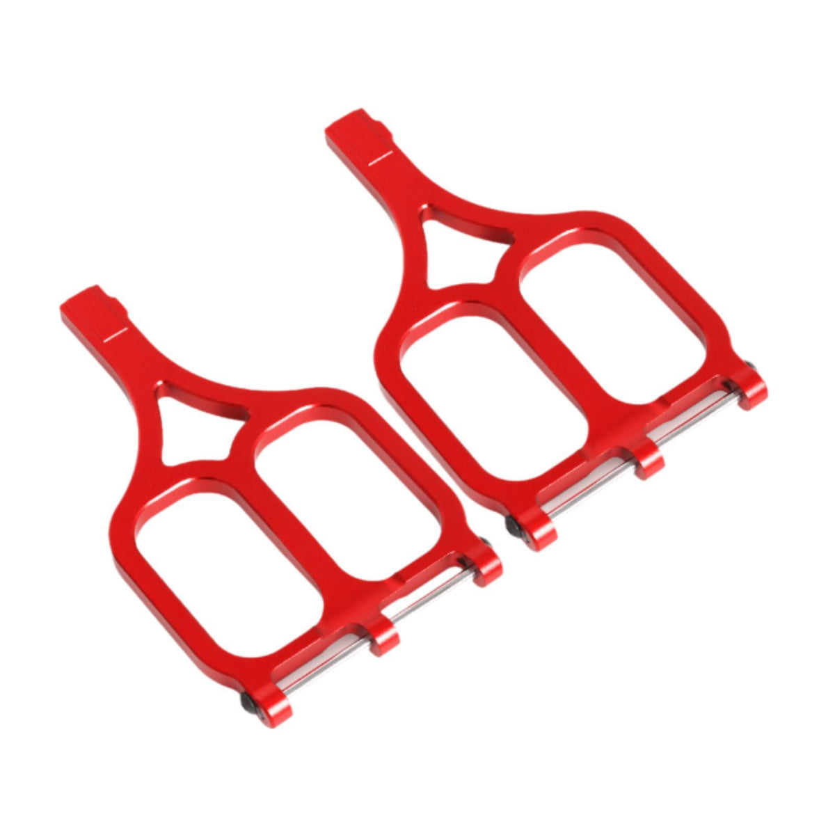 Maxbell 2 Pieces DIY Modified Compatible Upper Suspension Arms for 1/10 Trucks Model Red