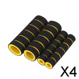 Maxbell 4x4 in 1 Motorcycle Foam Nonslip Handlebar Hand Grips Cover Set Gloves Yellow