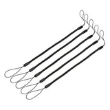 5 Pieces Tether Lanyard for Touch Pens Hanging Rope Black Coil Spring Straps 10cm