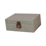 Maxbell Storage Box Portable for Villa Decoration Model Room Decoration Home Storage Large Fog Blue