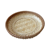 Maxbell Bamboo Serving Tray Fruit Dessert Tray for Kitchen Countertop Eating Storing 19cmx3cm