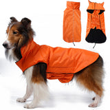 Maxbell Maxbell Waterproof Dog Waistcoat Jacket Fleece Lined Raincoat Clothes XXXL Orange