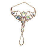 Maxbell Belly Dance Bracelet Shining Hand Chain Accessory for Party Celebration Gold