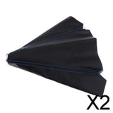 Maxbell 2xUniversal Manual/Auto Gear Shift Knob Shifter Boot Cover Stitch Blue