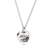 Maxbell 2xAlways in My Heart Pendant Memorial Necklace Human Pet Ash Holder Jewelry