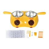 Maxbell Electric Fondue Pot Mini Fondue Candy Maker for Milk Chocolate Cheese Butter yellow