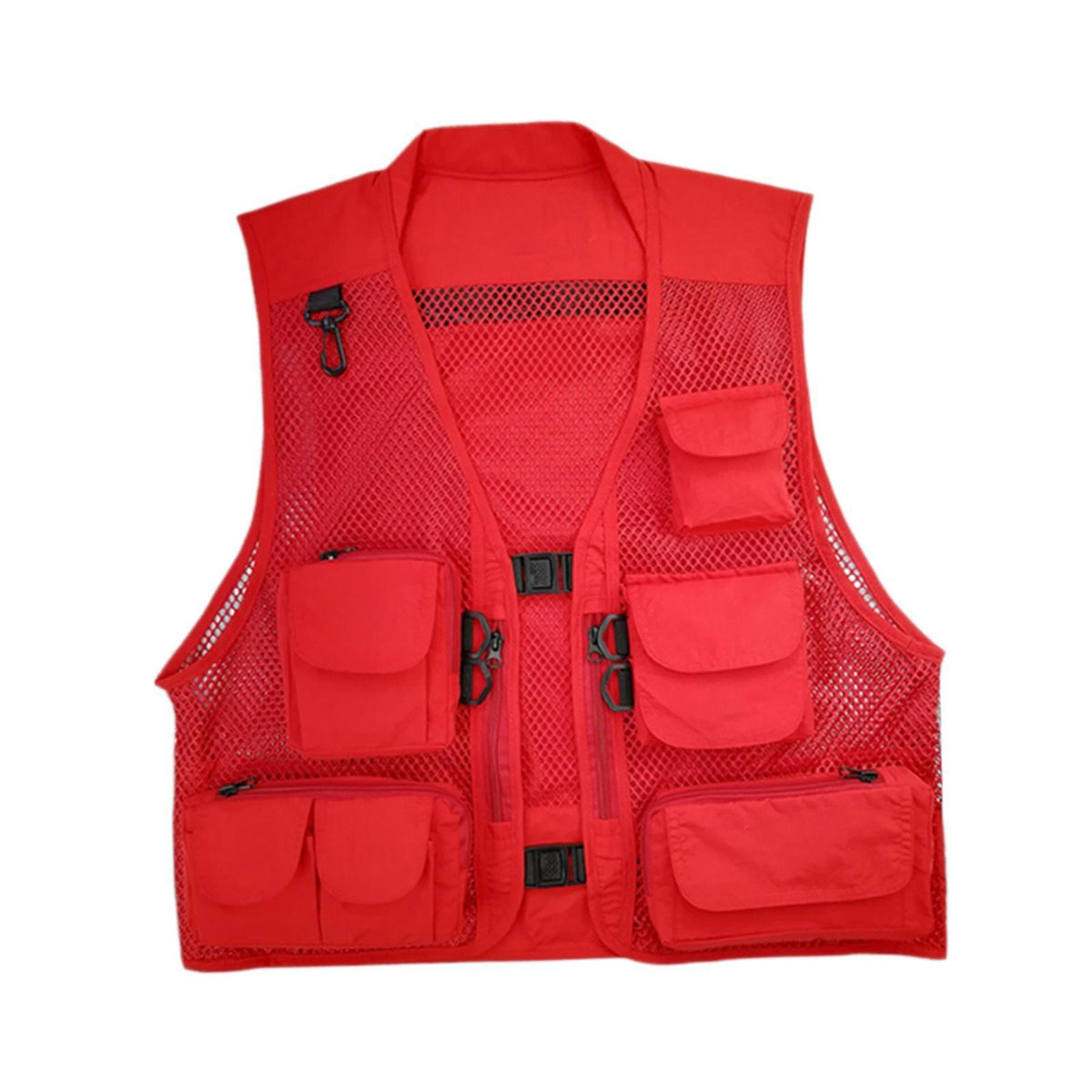 Maxbell Maxbell Mesh Outdoor Fishing Journalist Vest Multi Zipper Pockets Casual Comfortable Size L