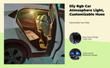Car Door Detection Lamp, Cordless light-emitting diode, Color Changing, Waterproof, Safety Warning RGB 4pcs Footwell