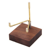 15xMetal Arm Wooden Base Display Stand Rack for Gemstone Mineral Style 02