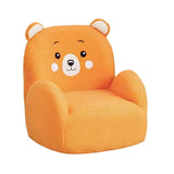 Maxbell 2in1 Kids Cartoon Sofa Bed, Soft Plush, Solid Wood, Safe & Space-Saving Orange Bear Basic