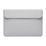 Maxbell Laptop Sleeve Case with Stand Protective Cover Carrying Case PU Leather Bag Light Gray
