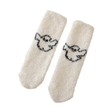 Maxbell Slipper Grip Soft Socks Casual Womens Fuzzy Socks for Friends Birthday Lover White