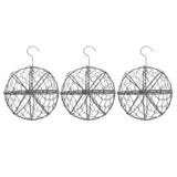 Maxbell 3Pcs 15cm Iron Ball Shape Succulent Pot Metal Hanging Planter Plant Holder