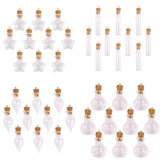 Maxbell 20pcs Glass Cork Bottle Long Cylinder Star Jars Vials DIY Wishing Bottle