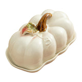 Maxbell Salad Plate with Lid Elegant Ceramic Dessert Plate for Party Cafe Restaurant White