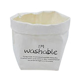 Maxbell 2pcs Washable Kraft Paper Storage Bag for Food, Toys, Flowers White /Brown