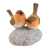 Maxbell Bird Statue with Stone Crafts Resin Sculpture for Cabinet Living Room Garden 9.5x9x12cm