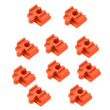 Maxbell 10Pcs Wood Train Track Adapter for Stem Kits Toy Building Set Building Games Orange