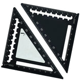 Maxbell 45/90 Degree Triangle Ruler DIY Wear Resistant Professional Carpenter Square Black