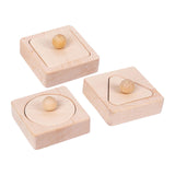 Maxbell Wooden Shape Peg Puzzle Shape Recognition Geometric Peg Shapes for Kids Gift