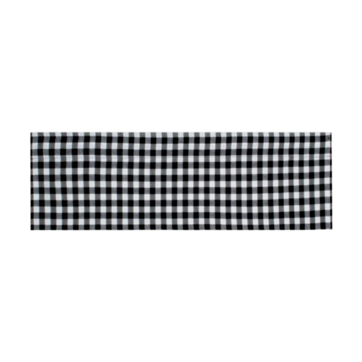 Maxbell Window Valance Curtain Small Rod Pocket Curtains for Kitchen Home Restaurant Black White