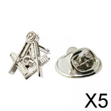 Maxbell 5xMetal Cufflinks Unique Design for French Cuff Shirt Formal Ceremony Business Silver