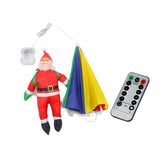 Christmas Parachute Light with Santa Claus Xmas Light for Porch Holiday Yard Warm White