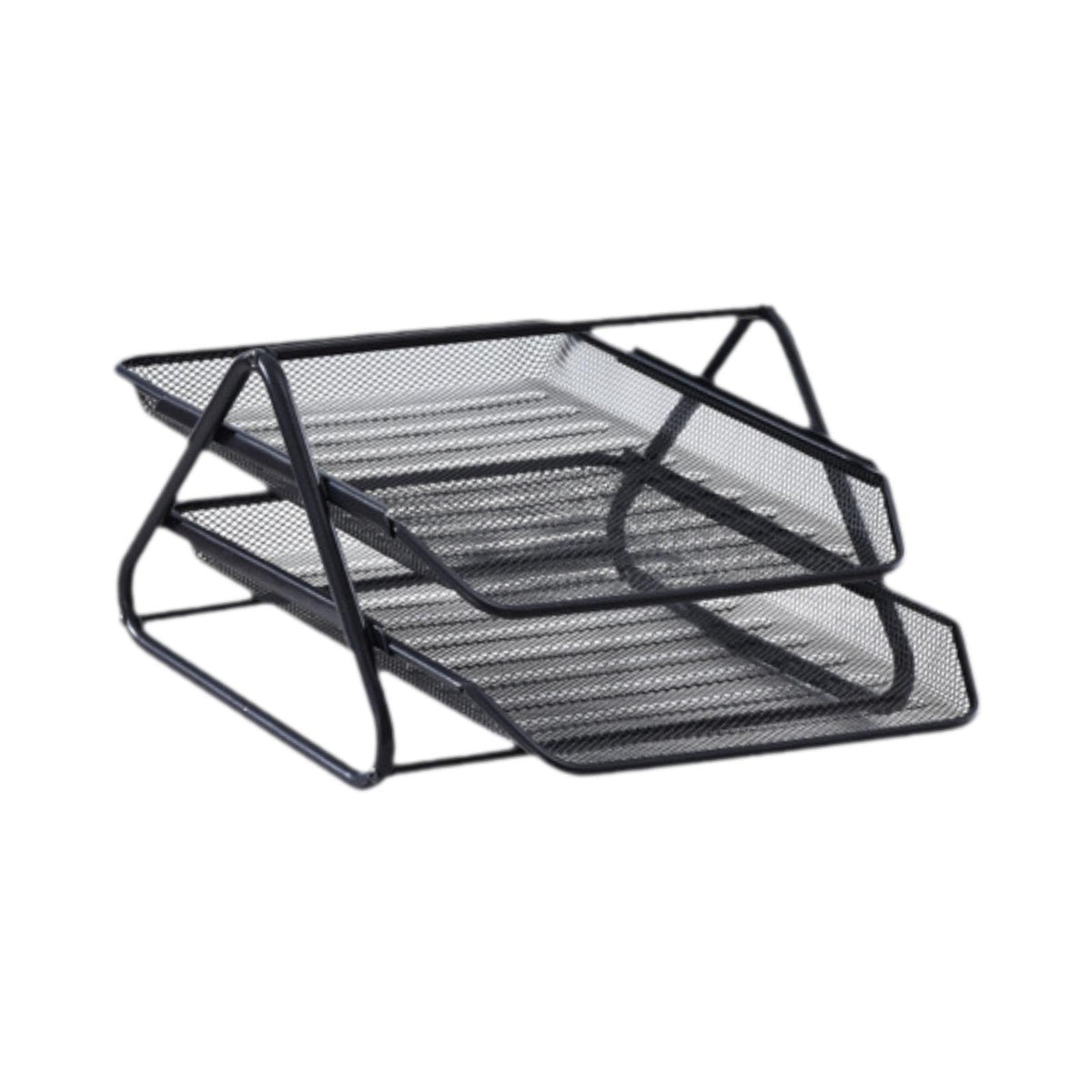 Maxbell Mesh Desk File Organizer Home Multifunctional with 2 Trays 2 Tiers File Tray