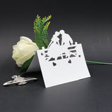 Maxbell 50 Laser Cut Lovers Name Place Cards Wedding Guest Table Cards White