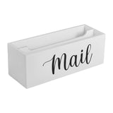 Maxbell Mail Holder Box Wall Mounted Rustic Letter Holders for Farmhouse Home Office White