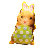 Maxbell Easter Bunny Throw Pillow Easter Decorative Pillows for Festive Gift Bedroom Green 35cm