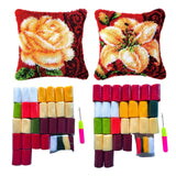 Maxbell 2 Pieces Latch Hook Kits DIY DIY Throw Pillow Cover for Home Decoration Baby Style A